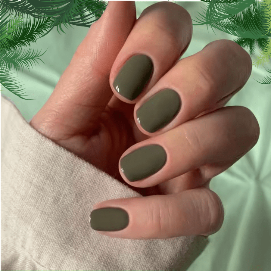 Des Faux Ongles Sublimes en 5 min – Sans Colle, Sans dégâts, Sans RDV - Vert Kaki