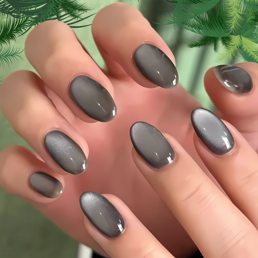 Des Faux Ongles Sublimes en 5 min – Sans Colle, Sans dégâts, Sans RDV - Gris Perle Intense