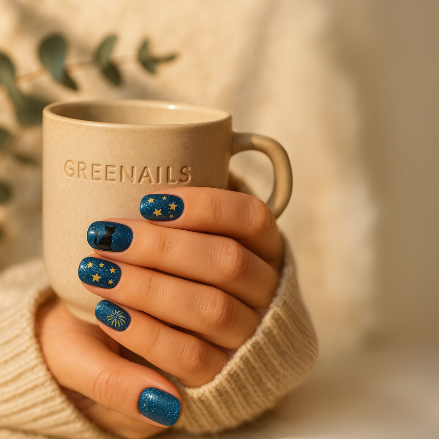Des Faux Ongles Sublimes en 5 min – Sans Colle, Sans dégâts, Sans RDV - Galaxy Nuit Étoilée