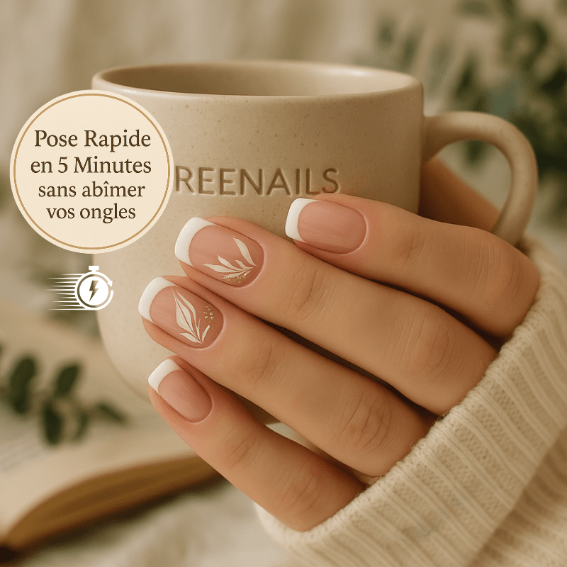 Floral French - Votre Manucure Pro en 5 min – Sans Colle, Sans UV, prête pour 10 Jours