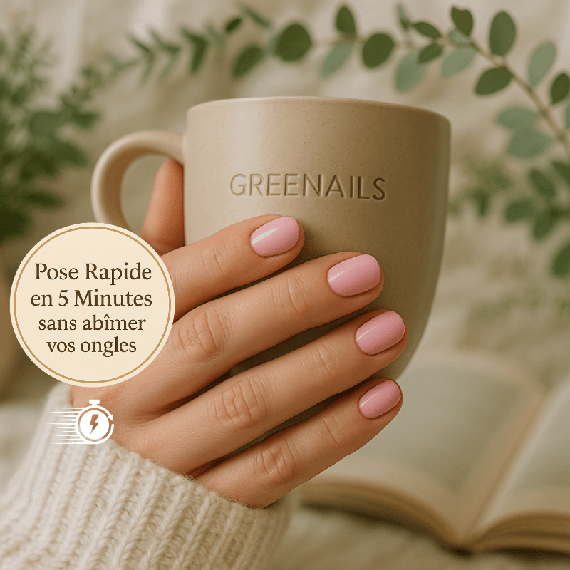 Rose Bubblegum - Faux Ongles Sain, Chic et Naturel Conçu Pour les Femmes Actives