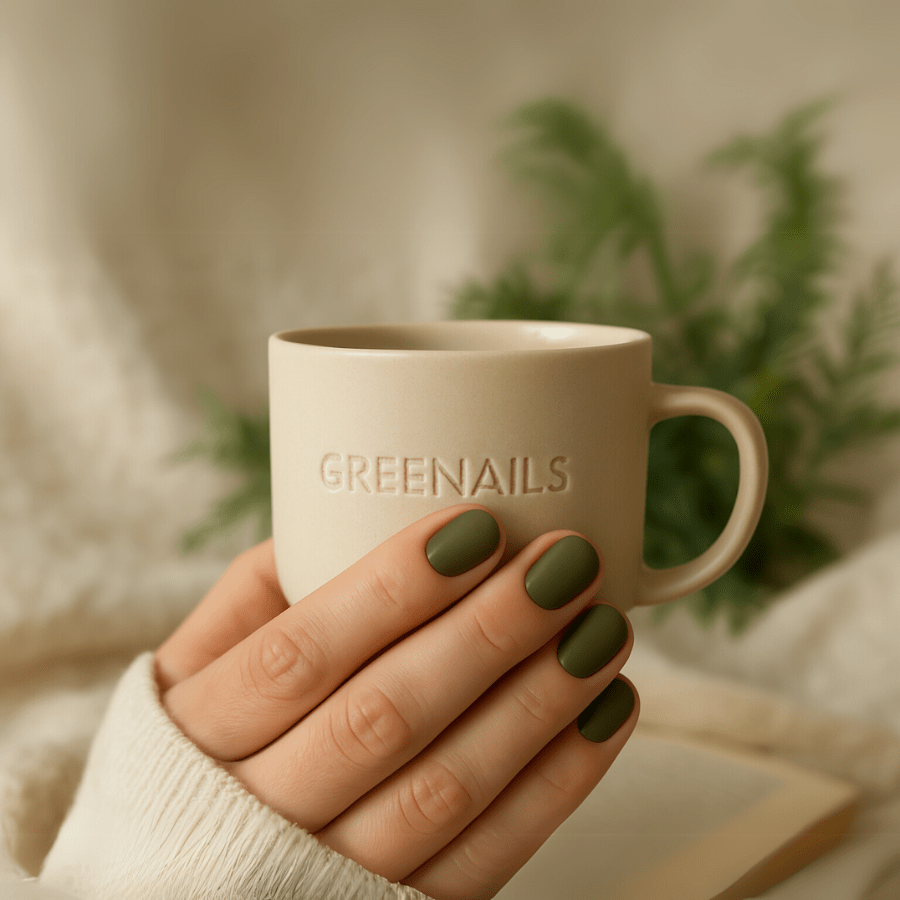 Des Faux Ongles Sublimes en 5 min – Sans Colle, Sans dégâts, Sans RDV - Vert Kaki