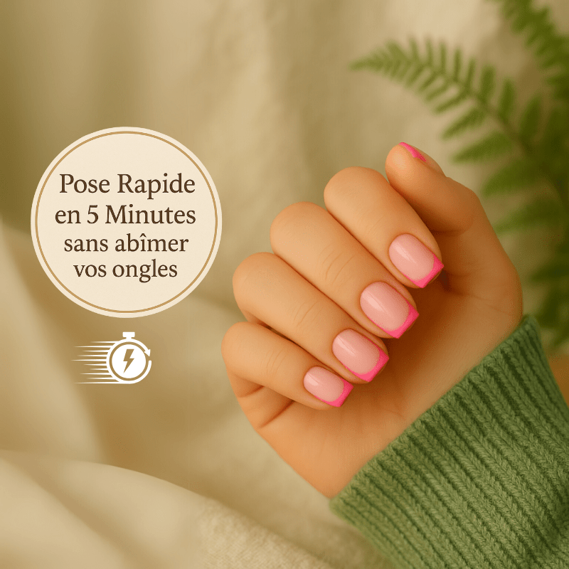 Pink Edge - Votre Manucure Pro en 5 min – Sans Colle, Sans UV, prête pour 10 Jours
