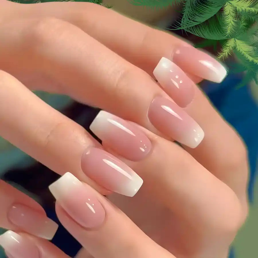 Faux ongles French dégradé – Manucure chic, naturelle et réutilisable