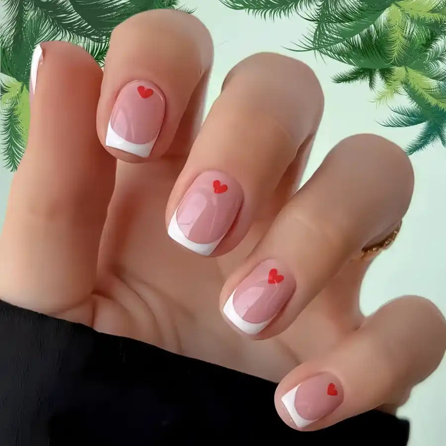 french manucure - faux ongles